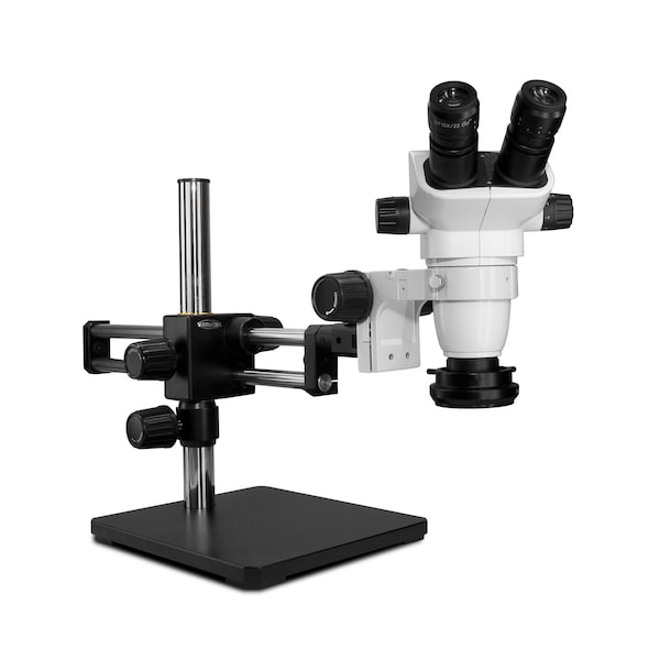 SSZ Stereo Zoom Microscope And Low-Profile LED Light On Dual Arm Stand